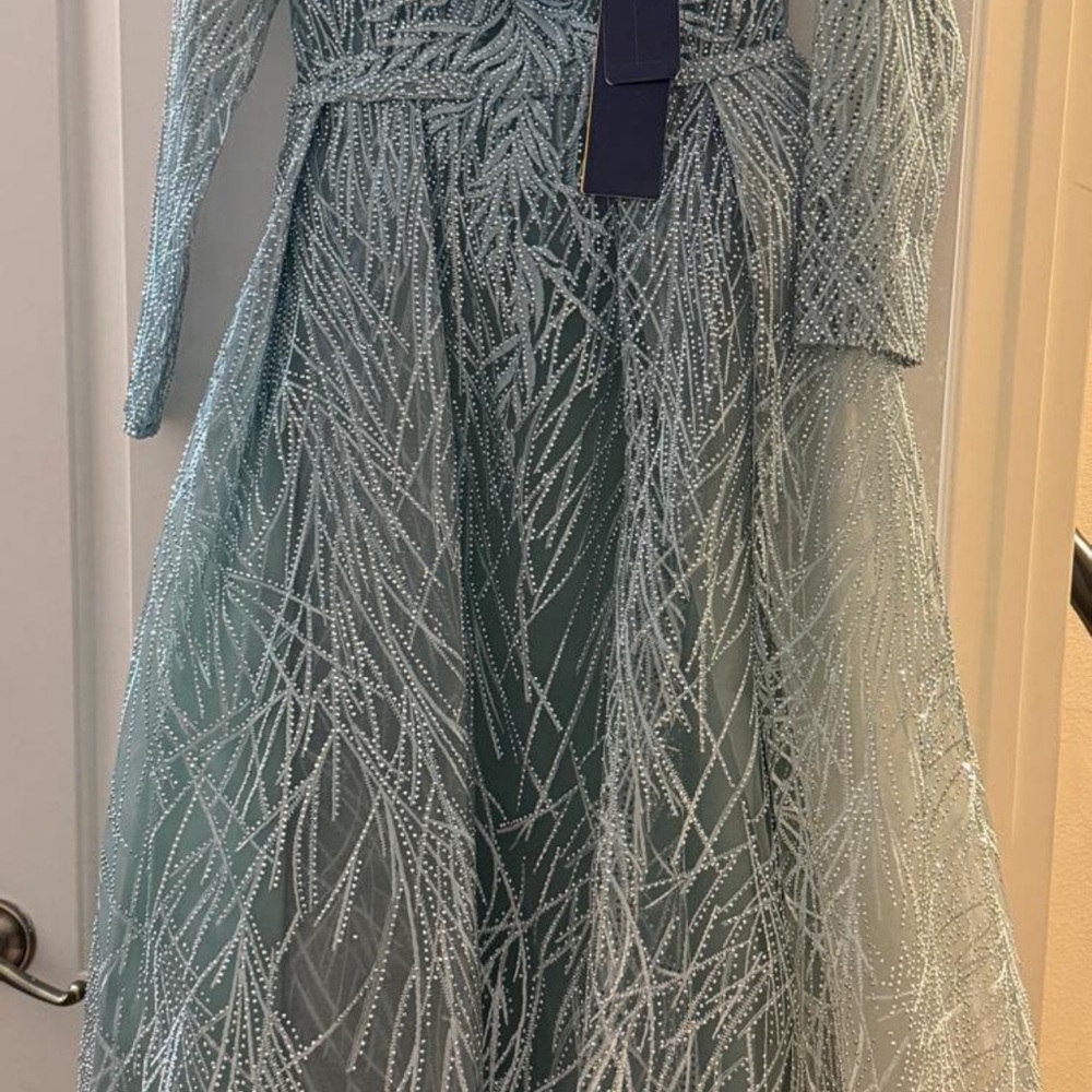 Elegant silvery gown
